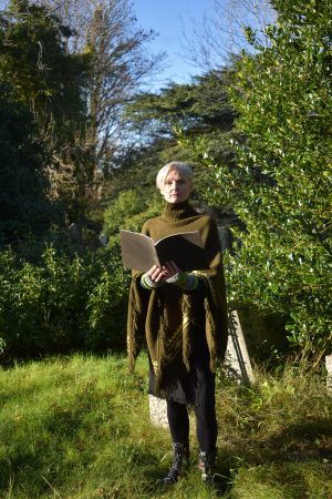 Janet reading in the sunshine